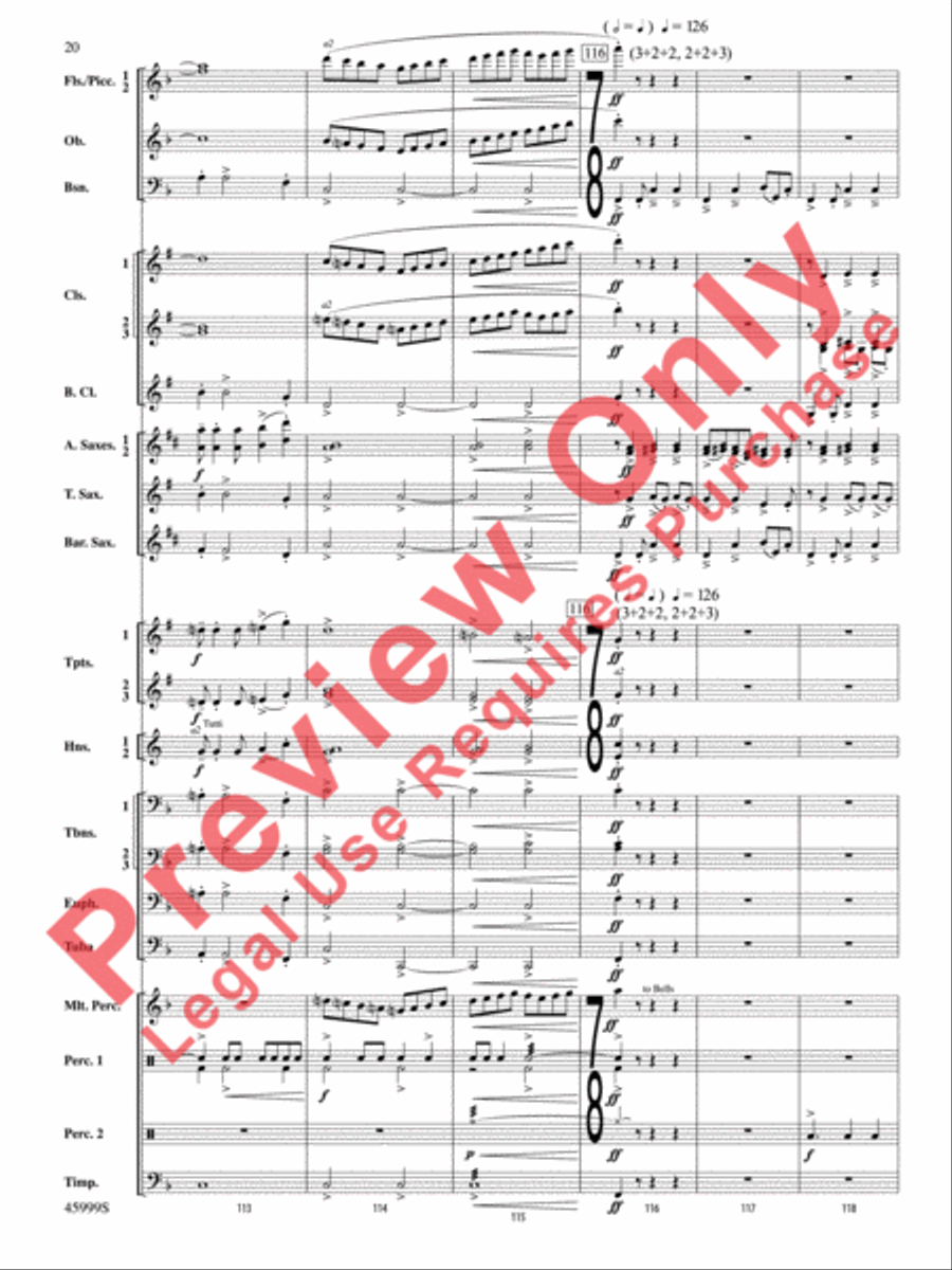 The Blue Ridge Concert Band scores gallery preview page 21