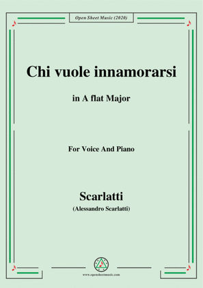 Scarlatti-Chi vuole innamorarsi,in A flat Major,for Voice and Piano