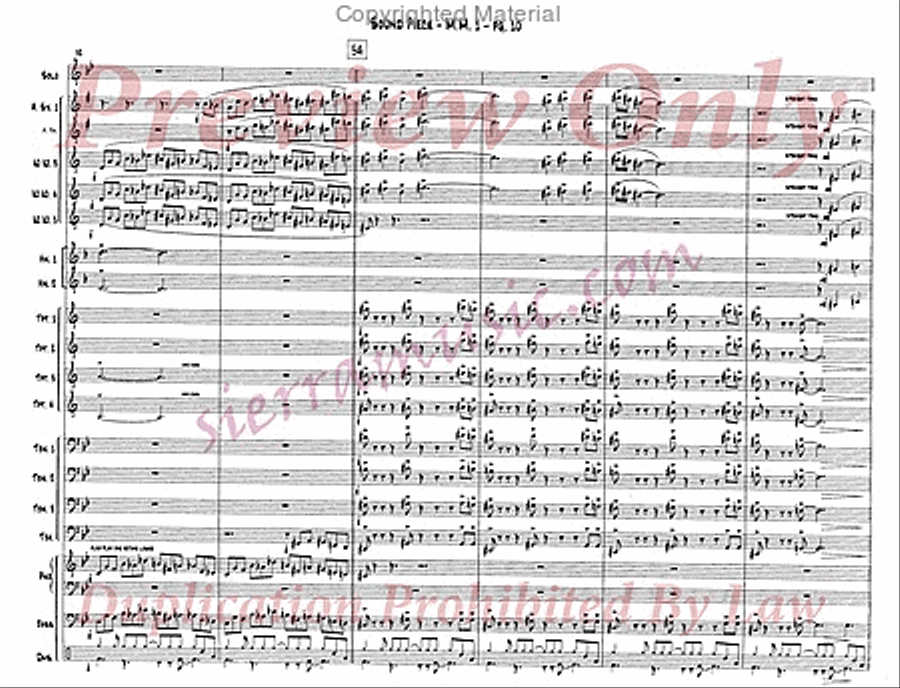 Sound Piece For Jazz Orchestra Big Band scores gallery preview page 11