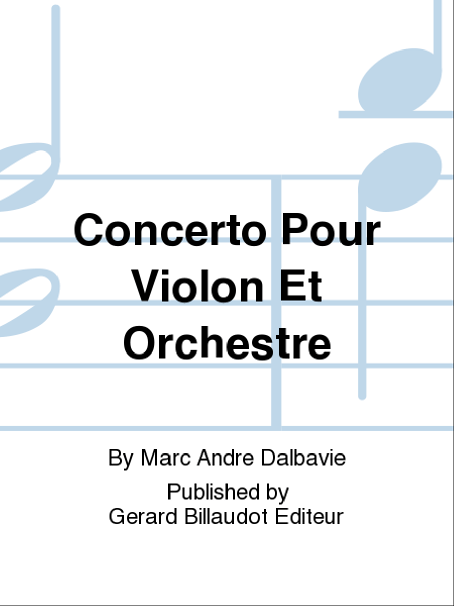 Concerto Pour Violon Et Orchestre Violin Solo scores gallery preview page 1