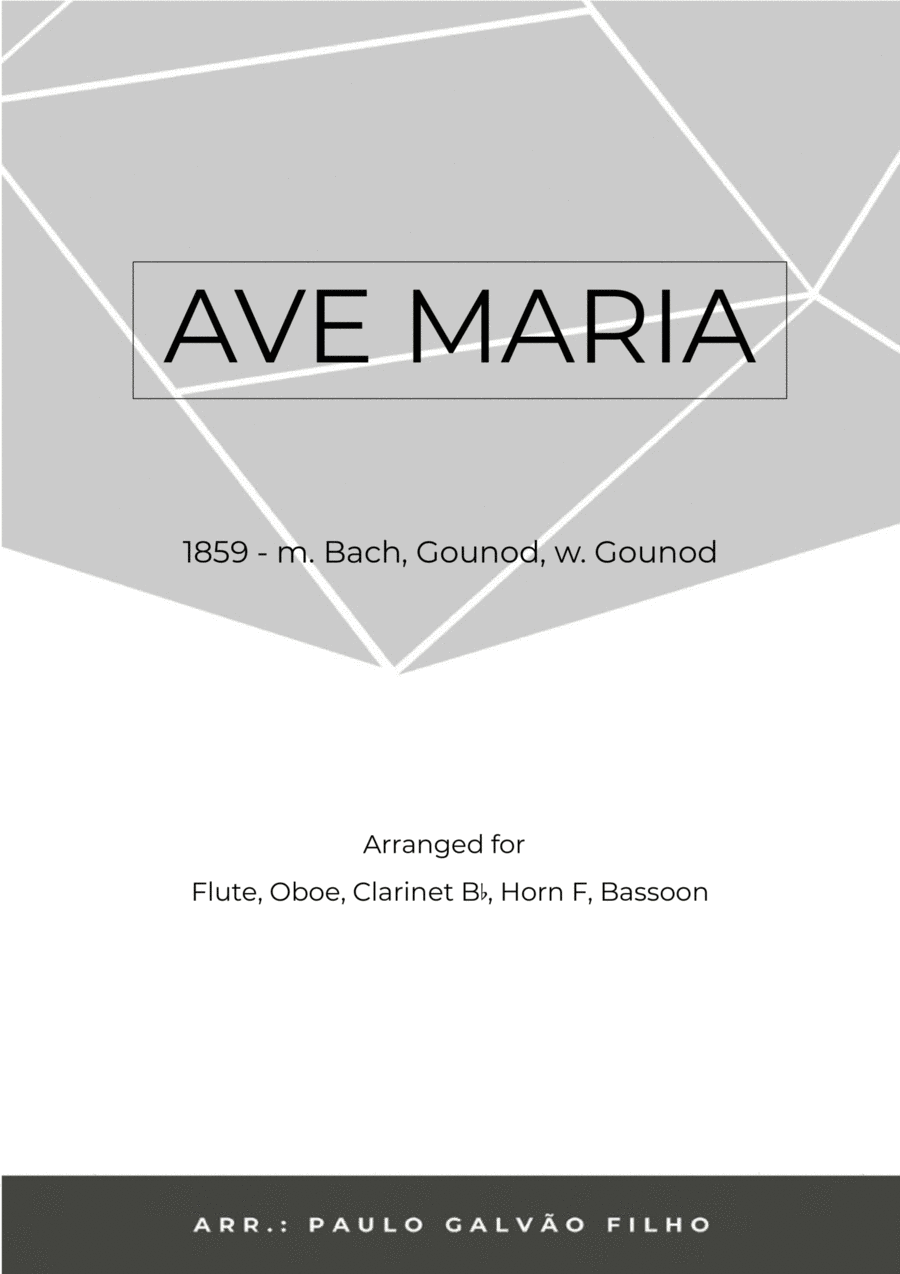 Ave Maria - Wind Quintet Ave Maria - Wind Quintet Woodwind Quintet scores gallery preview page 1