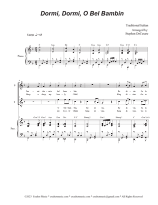 Dormi, Dormi, O Bel Bambin (2-part choir - (Soprano and Tenor)