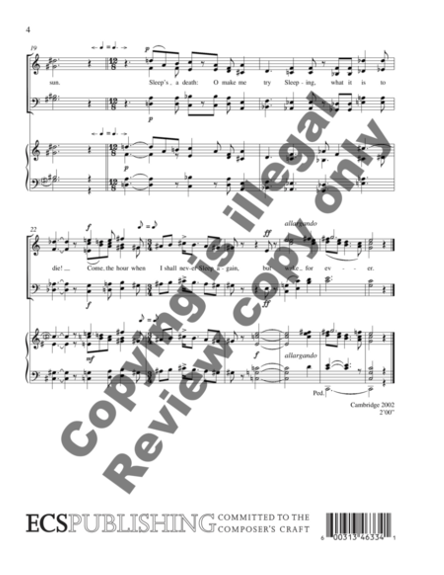 But Wake For Ever! 4-Part scores gallery preview page 6