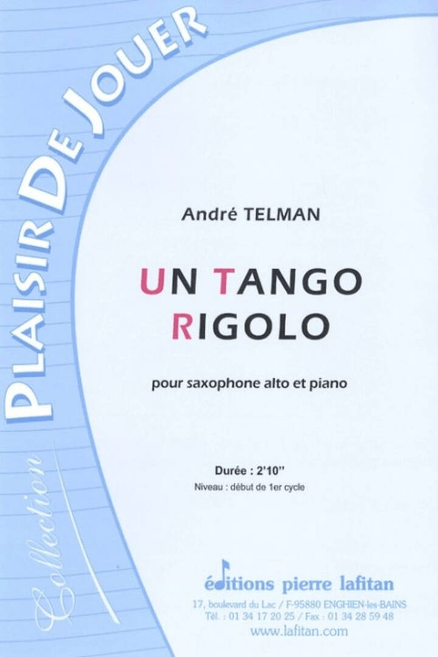 Un Tango Rigolo Alto Saxophone scores gallery preview page 1