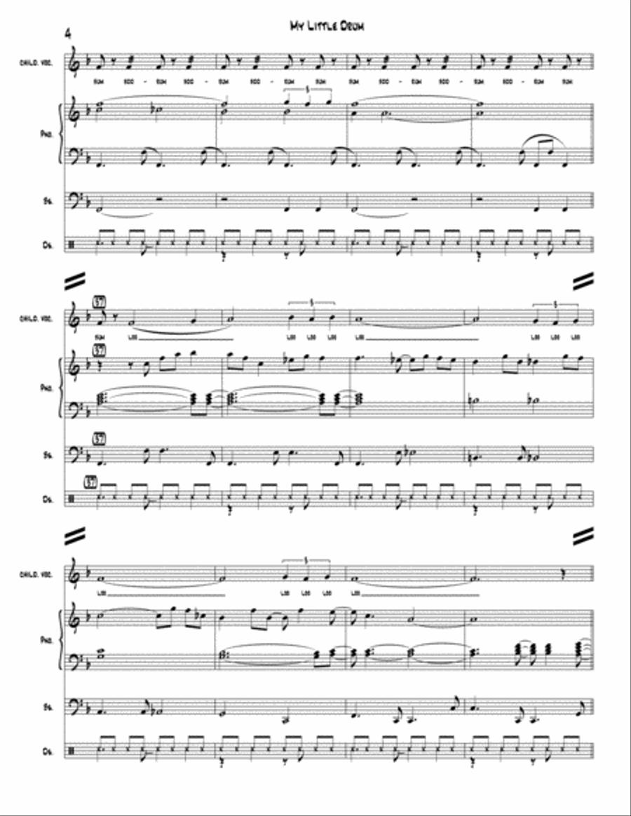 My Little Drum 4-Part scores gallery preview page 4