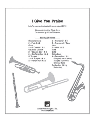 Book cover for I Give You Praise