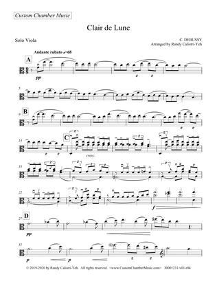 Debussy Clair de Lune (solo viola)