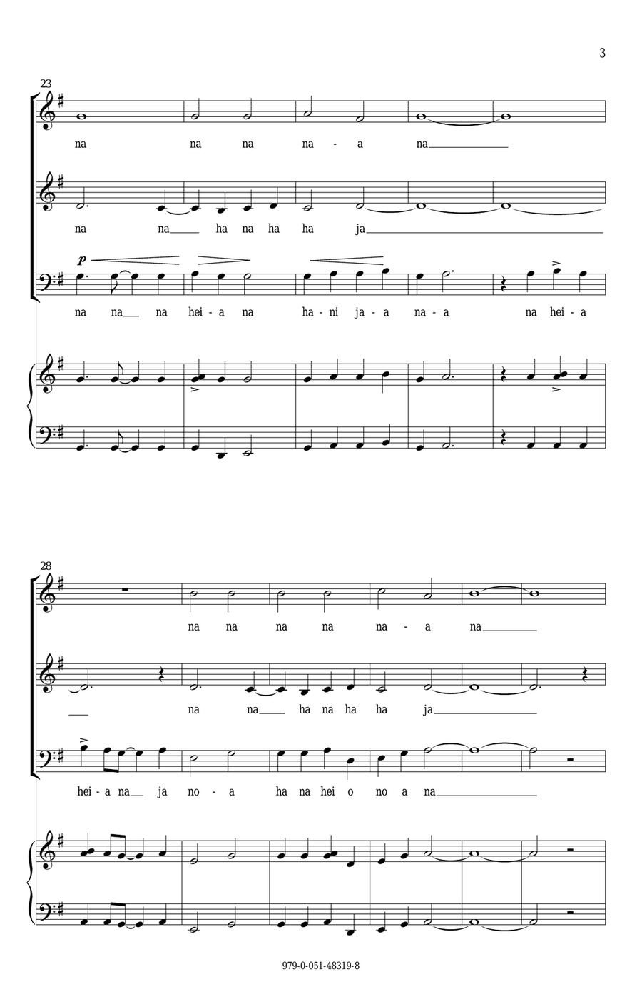 Eatnemen Vuelie (Song Of The Earth) (arr. Emily Crocker) 3-Part scores gallery preview page 3