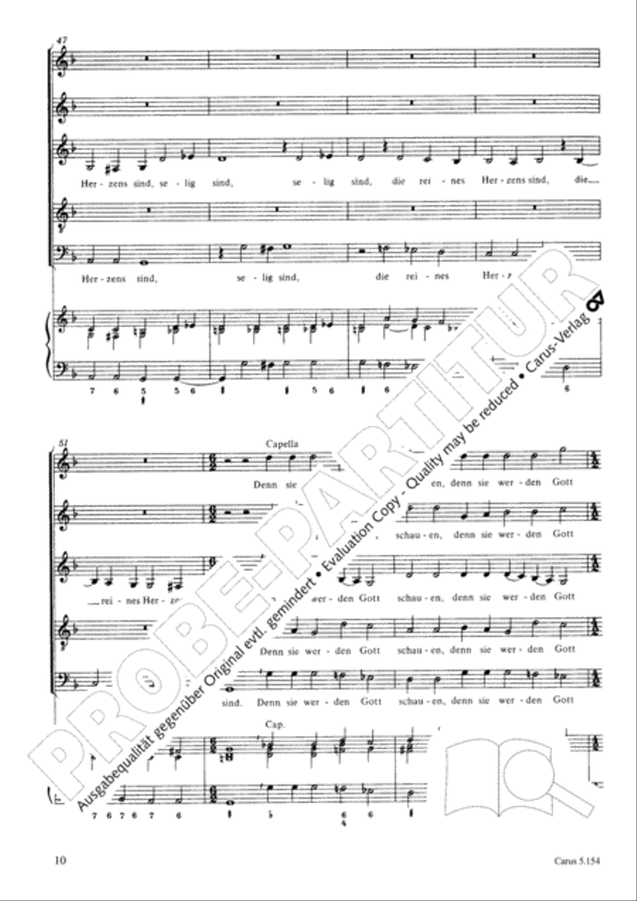 Selig sind, die da geistlich arm sind SSATB scores gallery preview page 11
