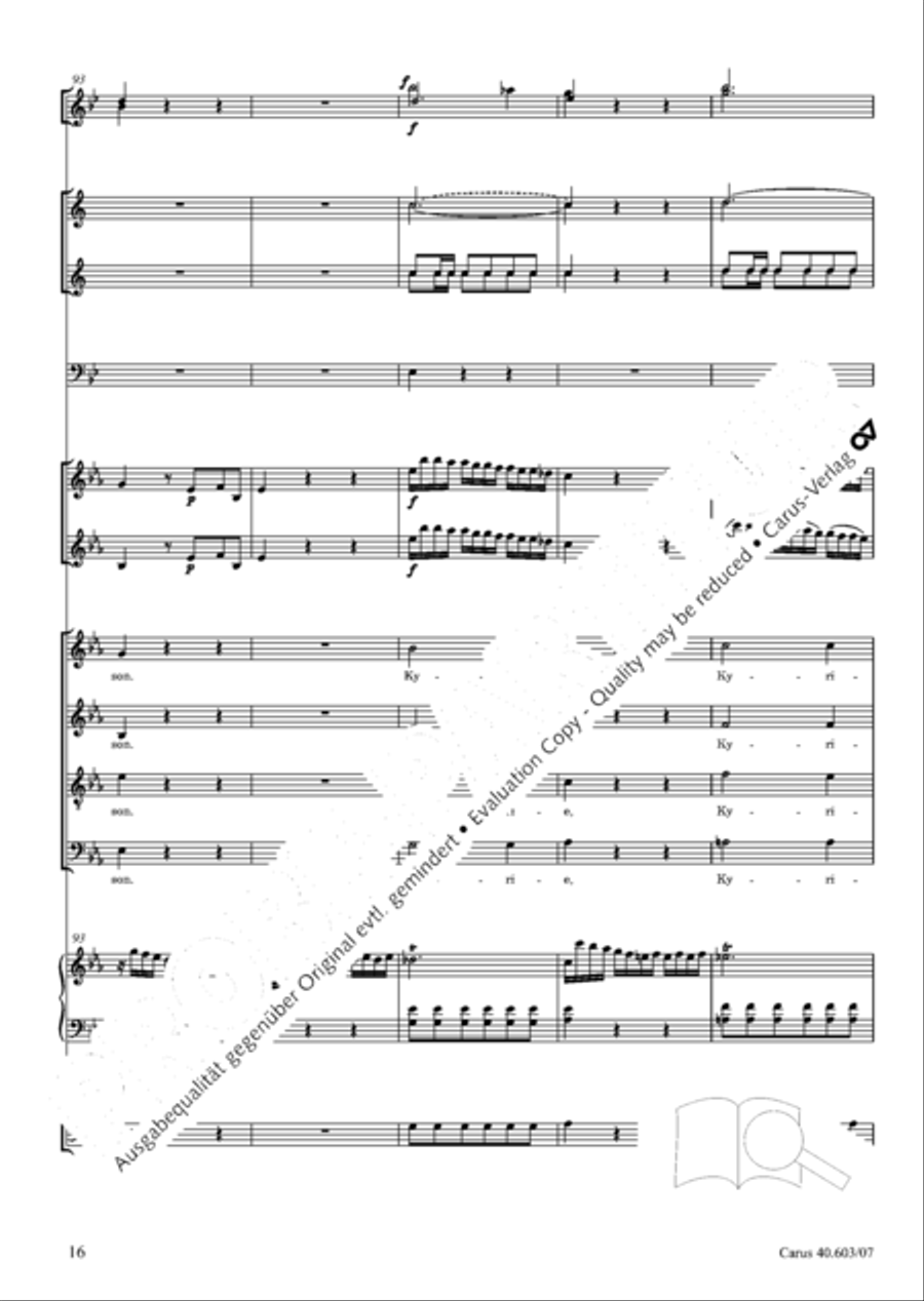 Grosse Orgelsolomesse in Es 4-Part scores gallery preview page 29