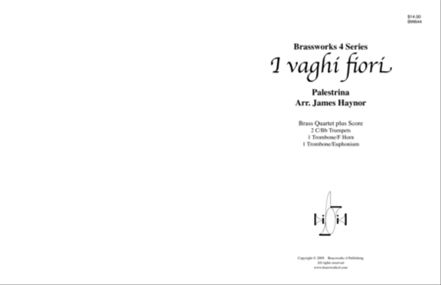 I vaghi fiori Brass Quartet scores gallery preview page 1