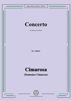 Book cover for Cimarosa-Concerto,in c minor,for Bassoon and Piano