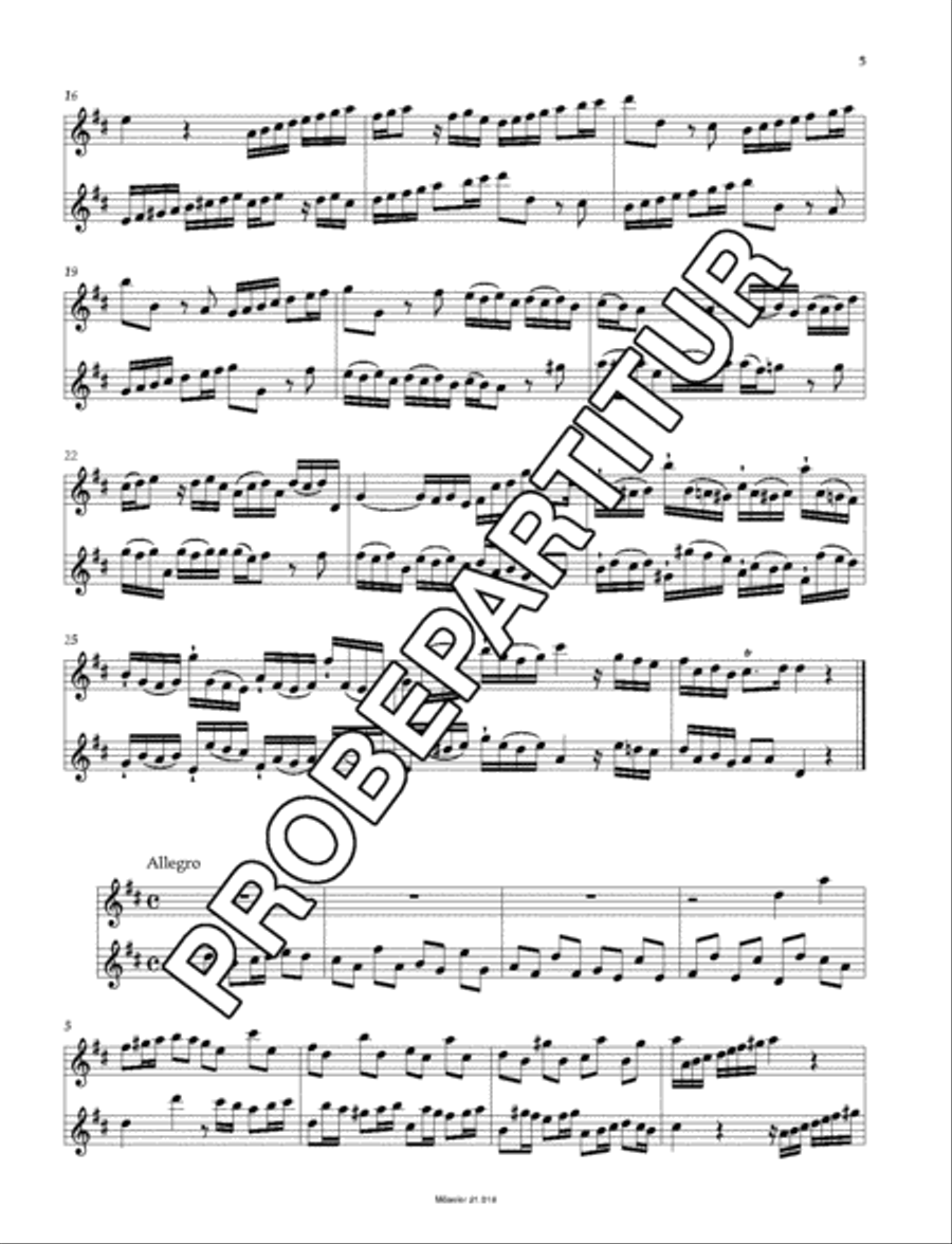 6 Duette/Sonaten op. 2 TWV 40:101-106 Flute scores gallery preview page 6
