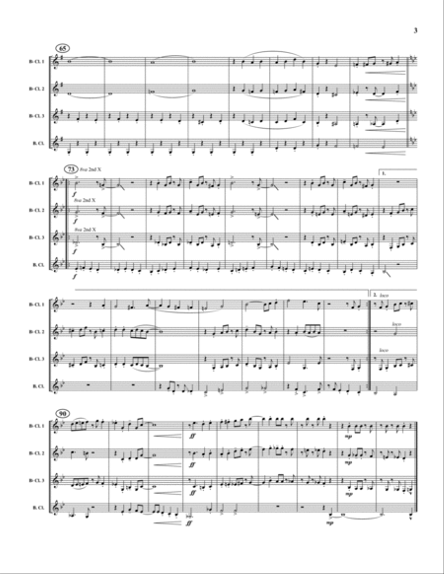 Limehouse Blues Limehouse Blues Clarinet Quartet scores gallery preview page 3