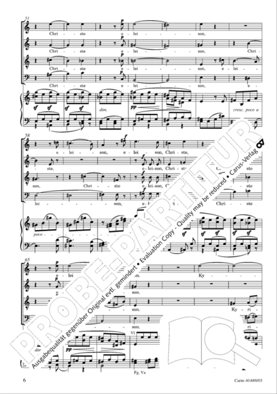Mass in C Major 4-Part scores gallery preview page 7