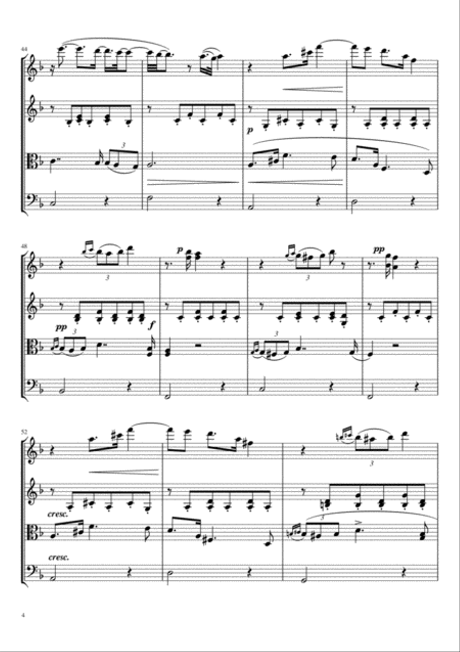 Serenade (Standchen, D957) for String Quartet String Quartet scores gallery preview page 5