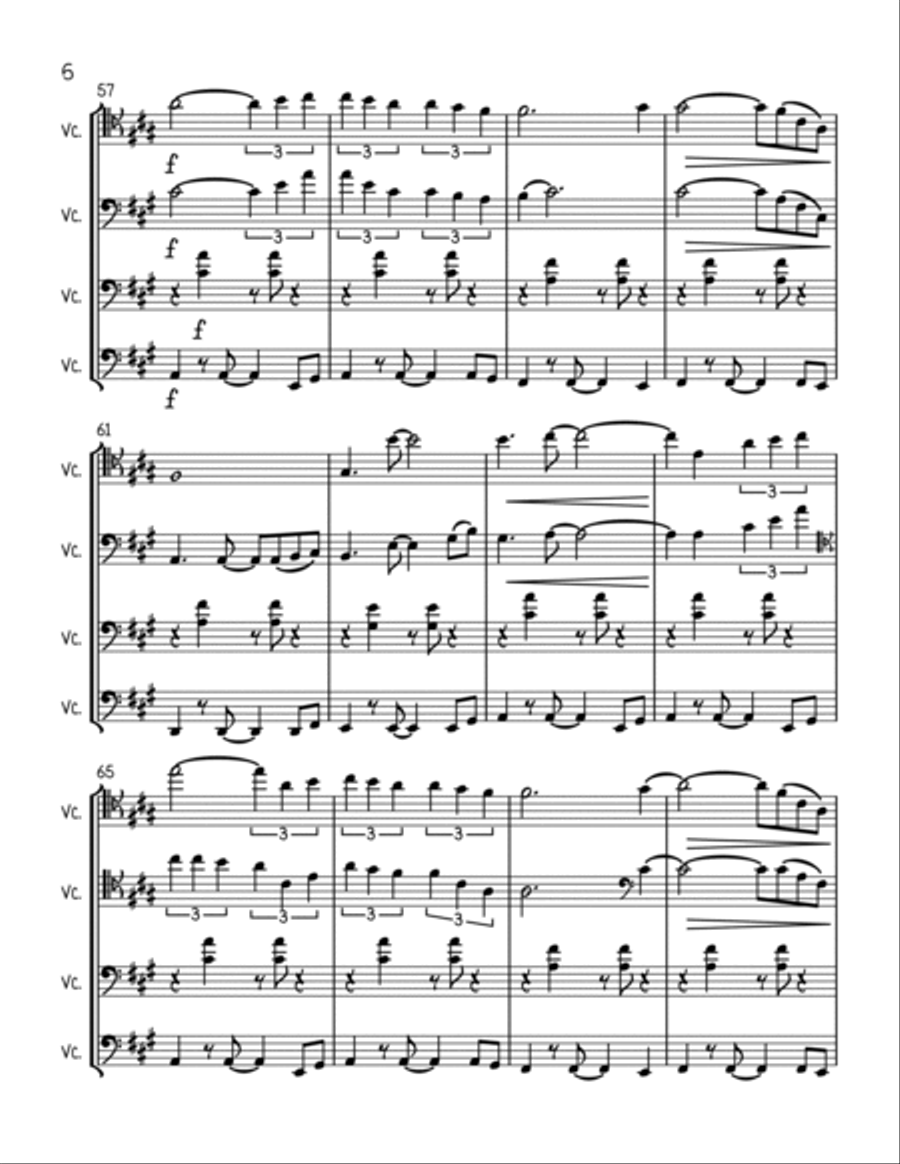 Stand By Me String Quartet scores gallery preview page 6