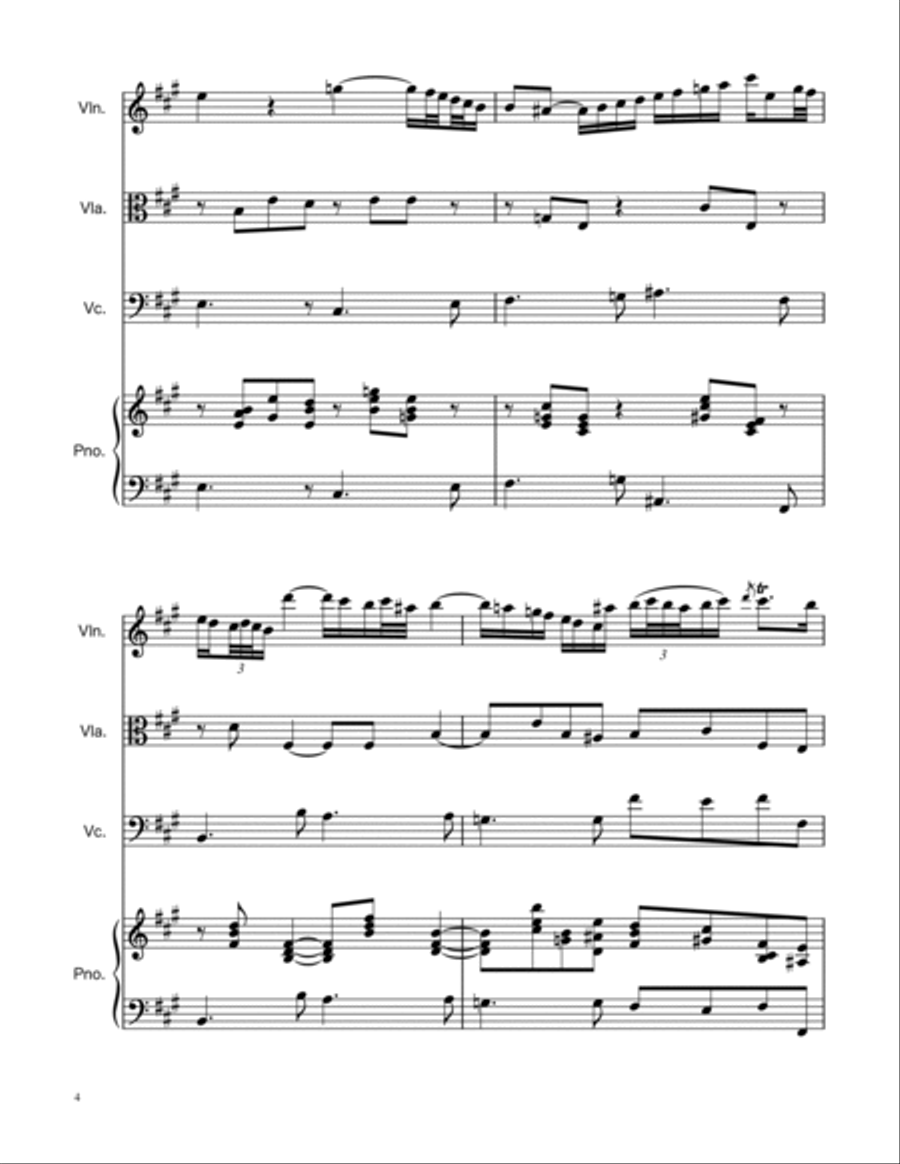 Arioso BWV 156 - String Trio w/Piano String Trio scores gallery preview page 4