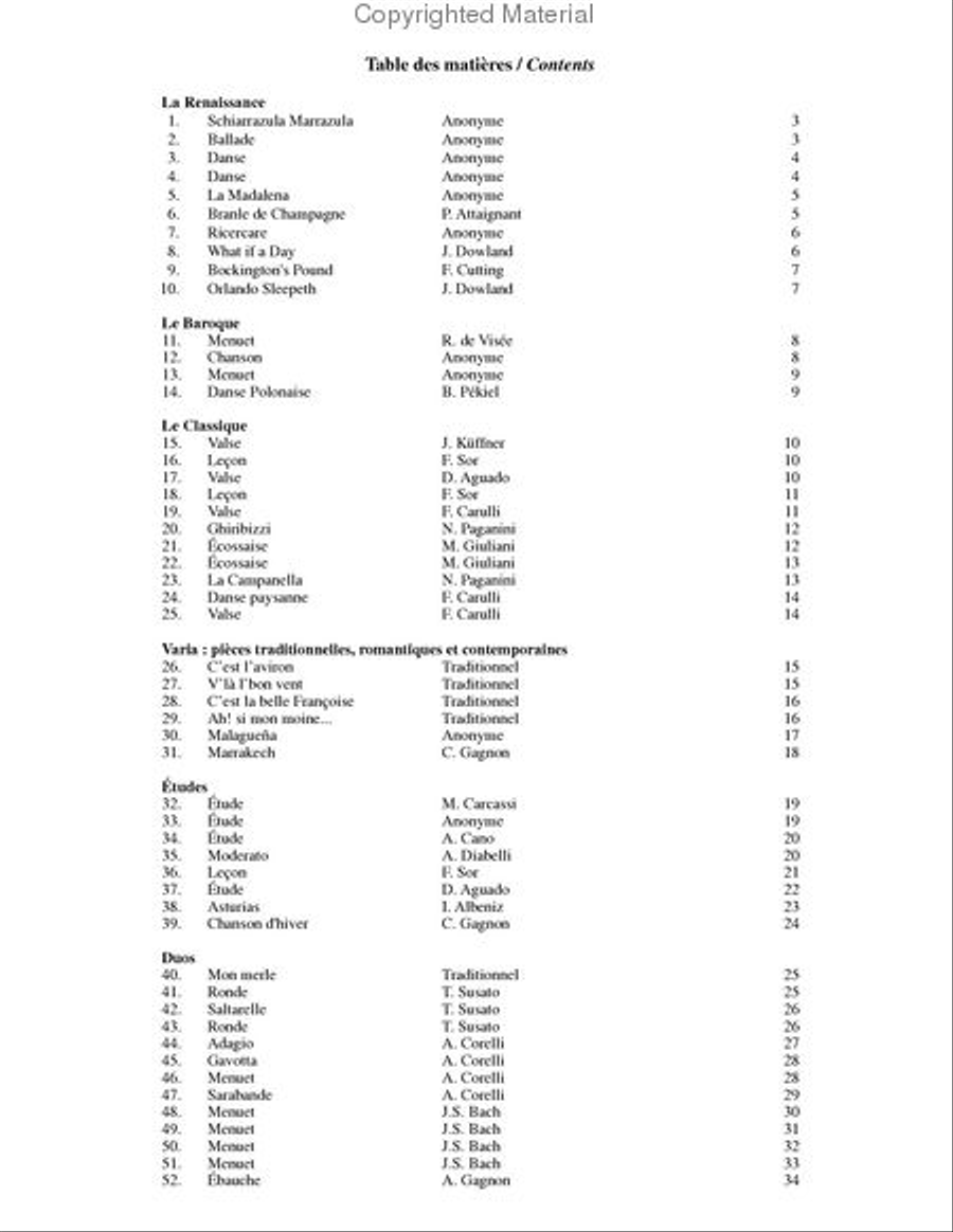 Répertoire progressif pour la guitare, vol. 1 Classical Guitar scores gallery preview page 2