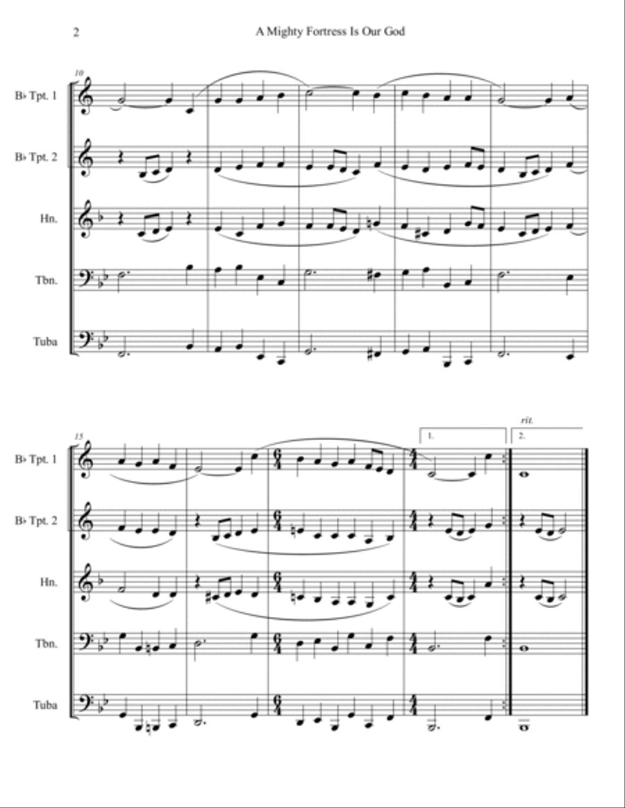 20 Greatest Hymns for Brass Quintet Brass Quintet scores gallery preview page 4