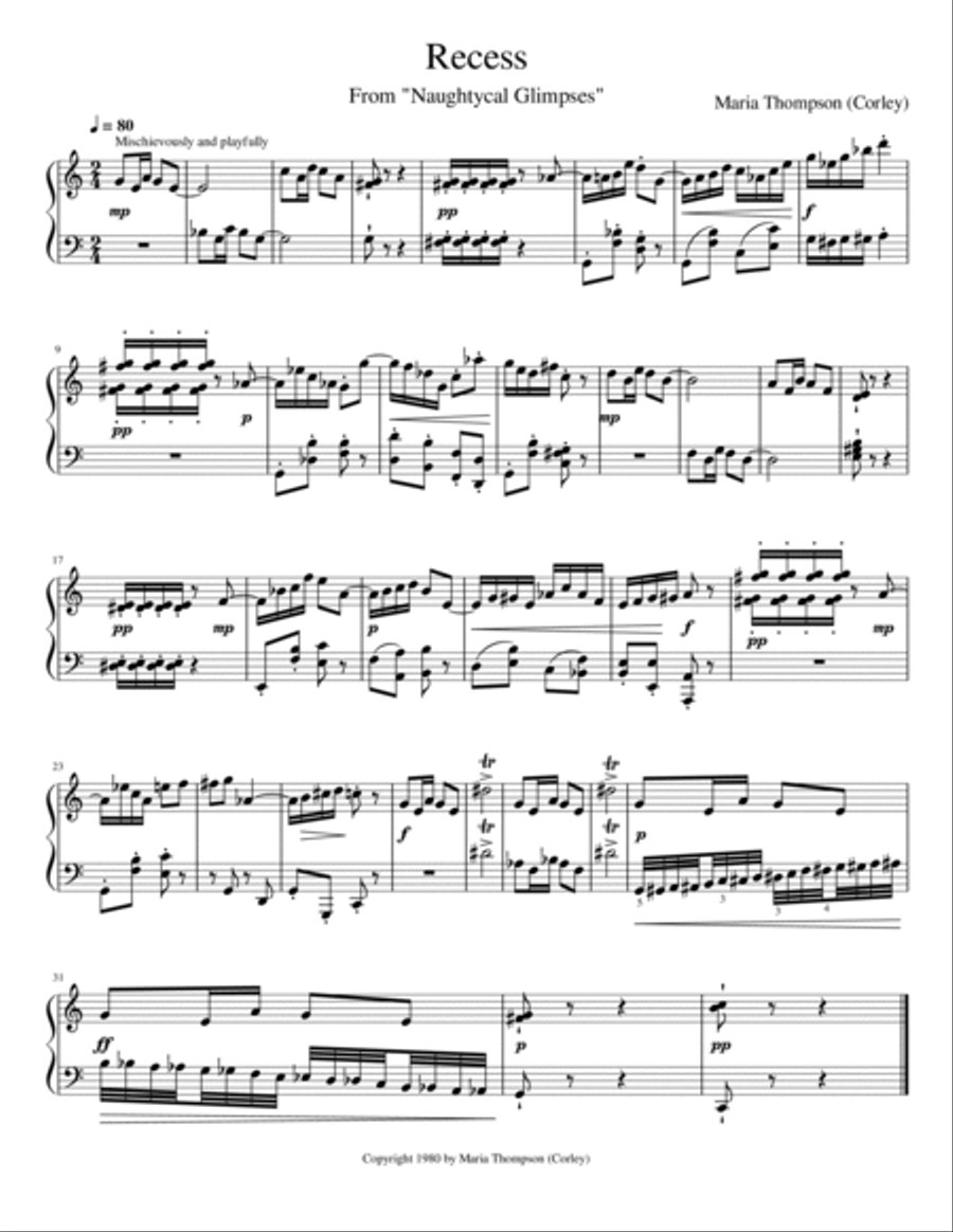 Naughtycal Glimpses: Tales from a Kindergarten Class Piano Solo scores gallery preview page 4