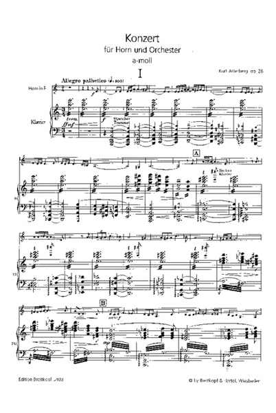 Horn Concerto in A minor Op. 28