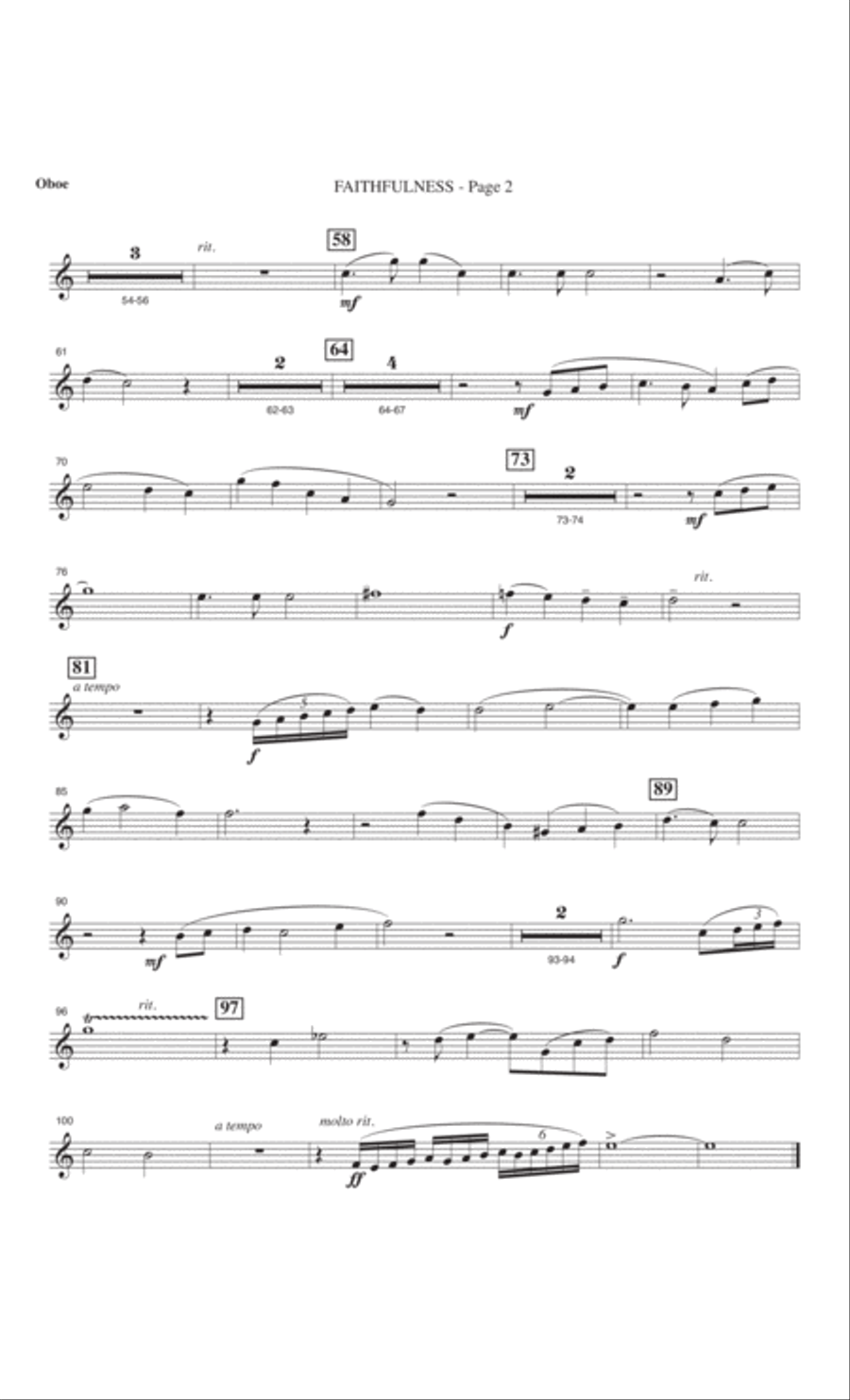 Faithfulness 4-Part scores gallery preview page 27