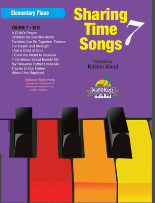 Book cover for Sharing Time Songs Vol. 7 (2018) - Elementary Piano