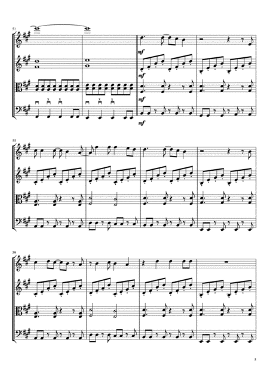 Take On Me Take On Me String Quartet scores gallery preview page 5