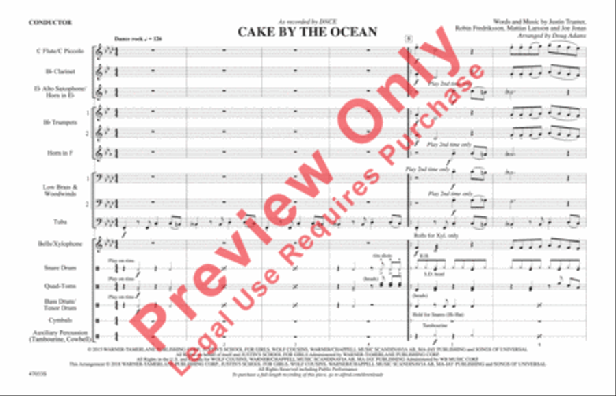 Cake by the Ocean Marching Band scores gallery preview page 2