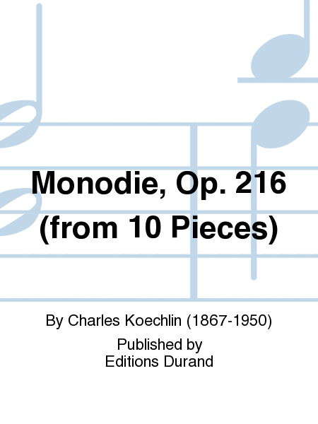 Monodie Op 216 Clarinette Seule En La