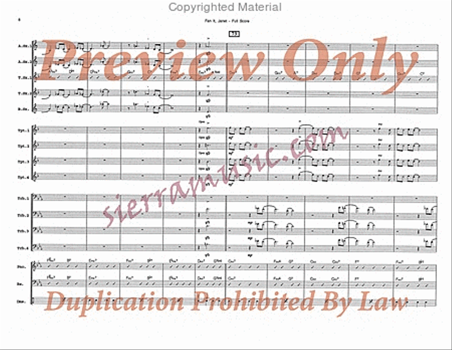 Fan It, Janet Big Band scores gallery preview page 9