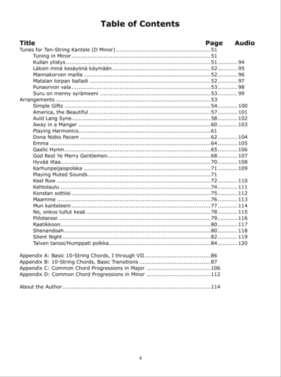Finnish Kantele Book and Digital Audio scores gallery preview page 5