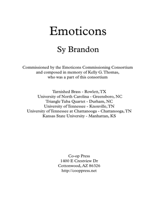 Book cover for Emoticons for Tuba-Euphonium Quartet