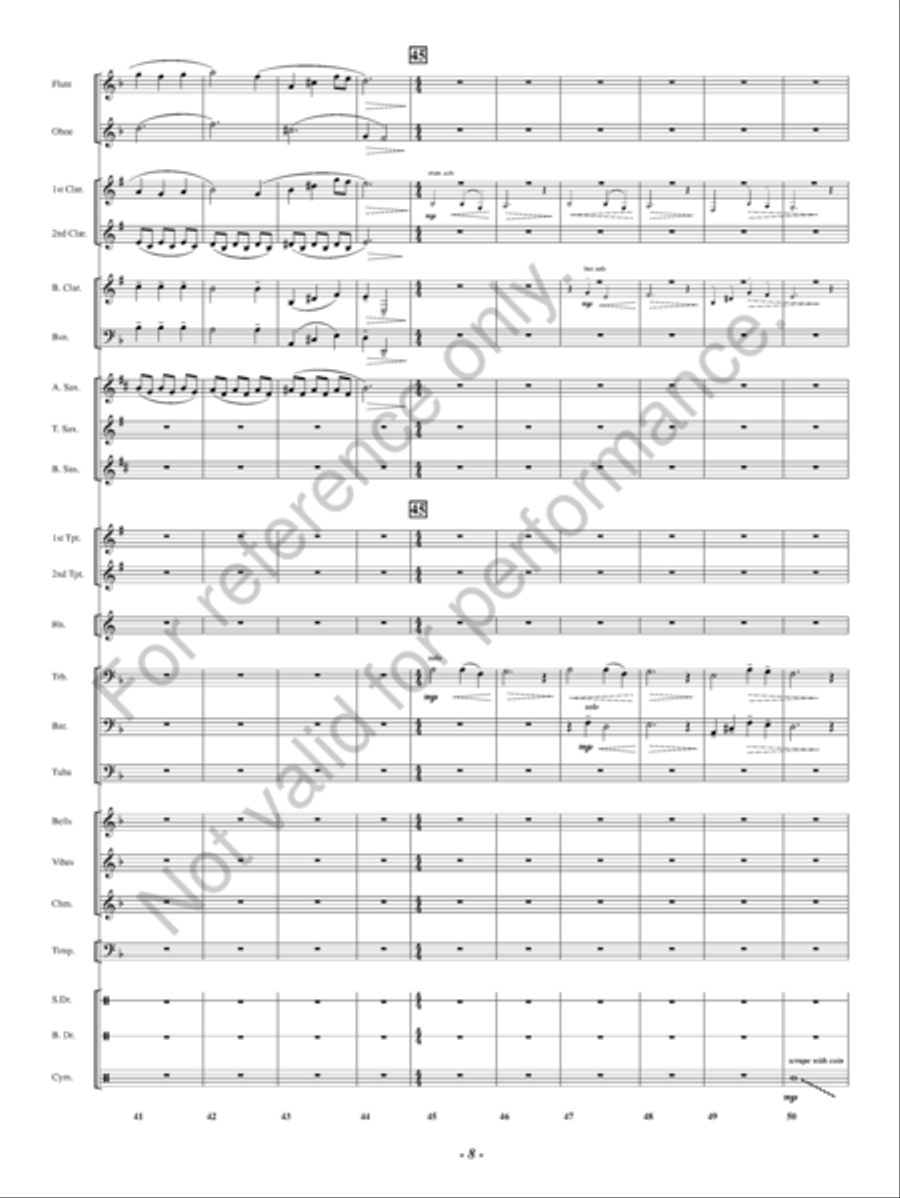 A Song Of Goodbye Concert Band scores gallery preview page 9