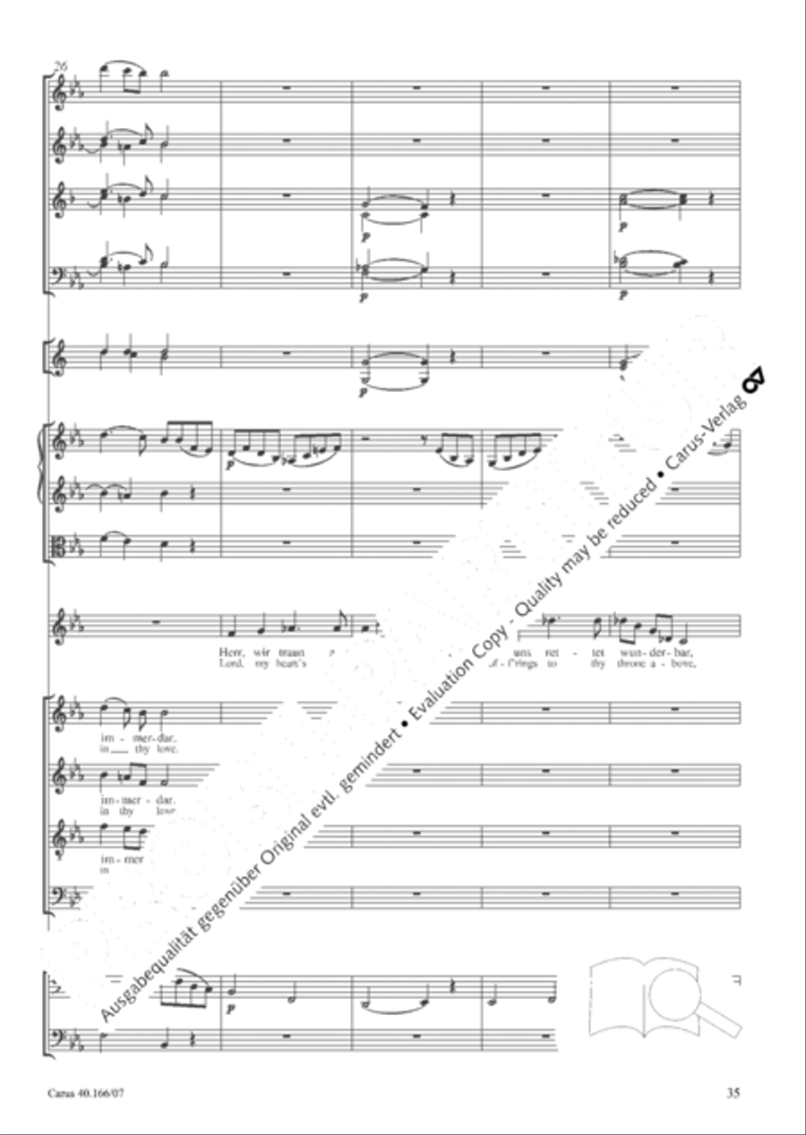 Hymn; Three sacred songs; fugue (Hymne; Drei geistliche Lieder und Fuge) Orchestra scores gallery preview page 36