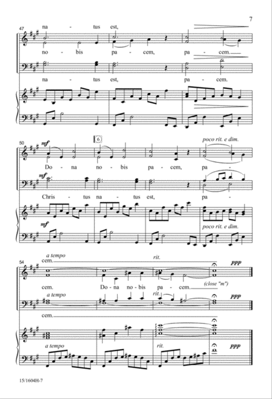 Pacem Christus Natus Est 4-Part scores gallery preview page 6