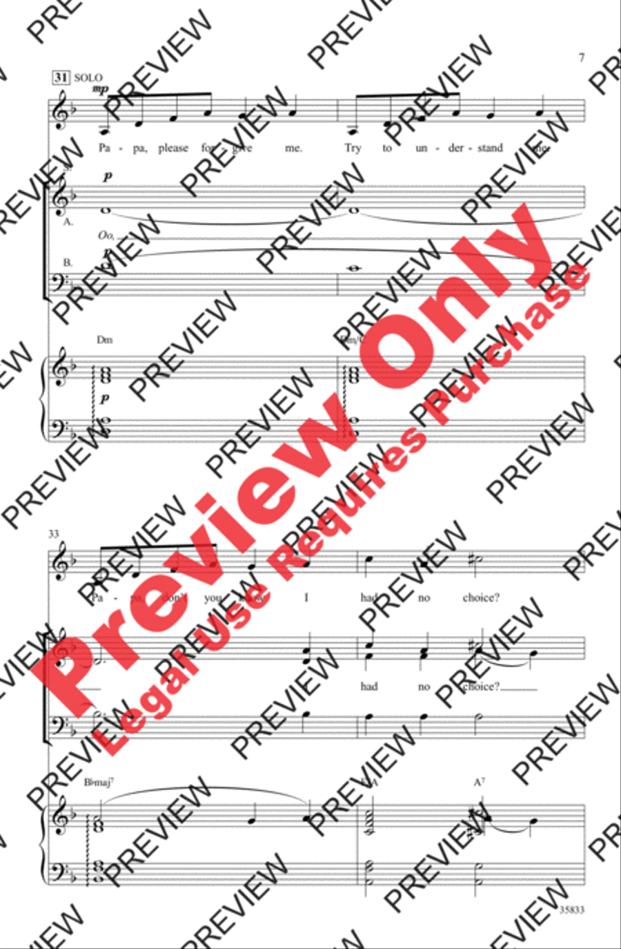 Papa, Can You Hear Me? Papa, Can You Hear Me? 3-Part scores gallery preview page 7