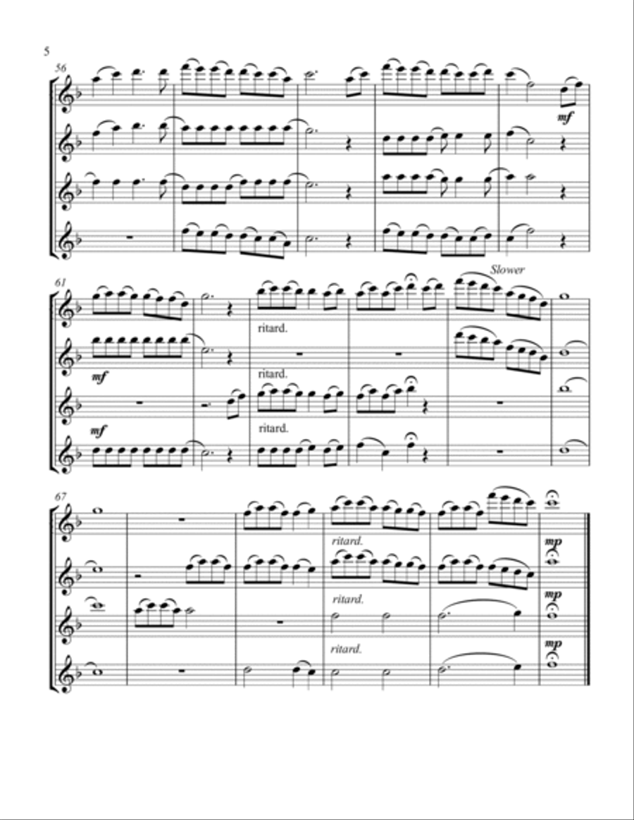 Colors Of The Wind Colors Of The Wind Flute Quartet scores gallery preview page 6