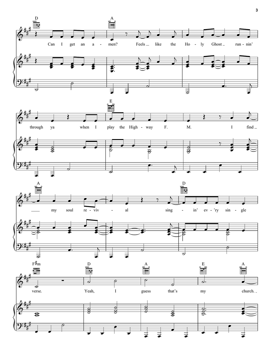 My Church Piano, Vocal, Guitar scores gallery preview page 3