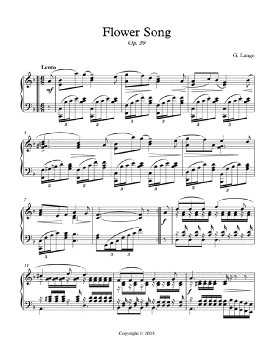Flower Song Flower Song Piano Solo scores gallery preview page 2