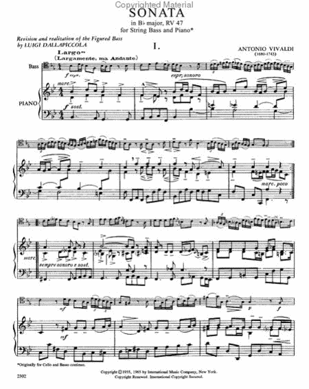 Sonata No. 1 In B Flat Major, Rv 47