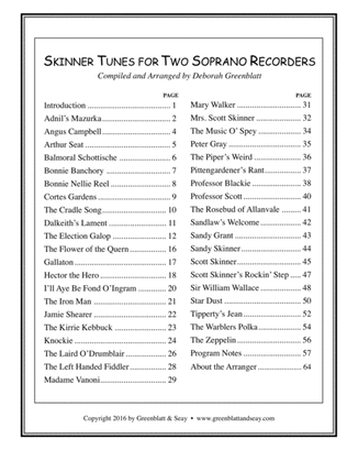 Book cover for Skinner Tunes for Two Soprano Recorders