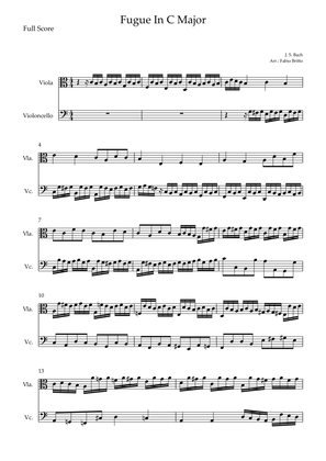 Fugue In C Major (J. S. Bach) for Viola & Cello Duo