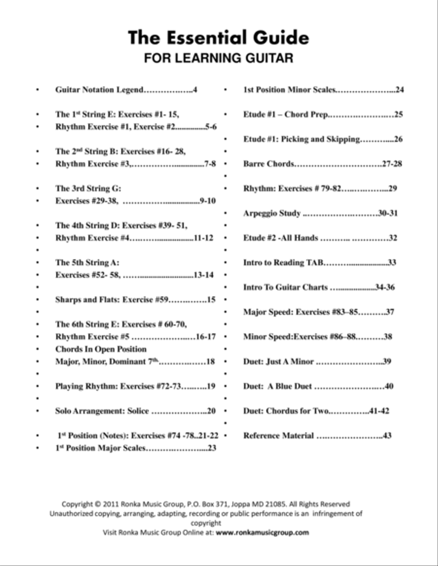 Essential Guide For Learning Guitar Guitar Solo scores gallery preview page 2