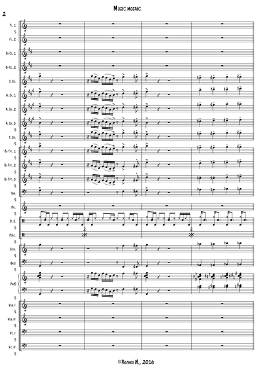 Music Mosaic (for a Variety Orchestra) Chamber Orchestra scores gallery preview page 3