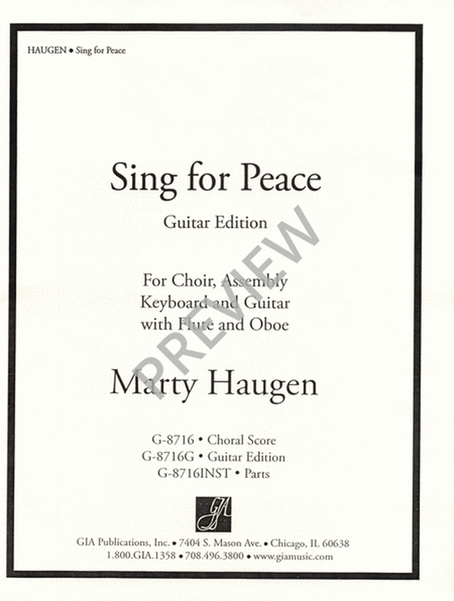 Sing for Peace - Guitar edition