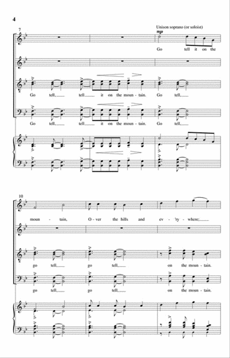 Go Tell It On the Mountain Choir scores gallery preview page 3
