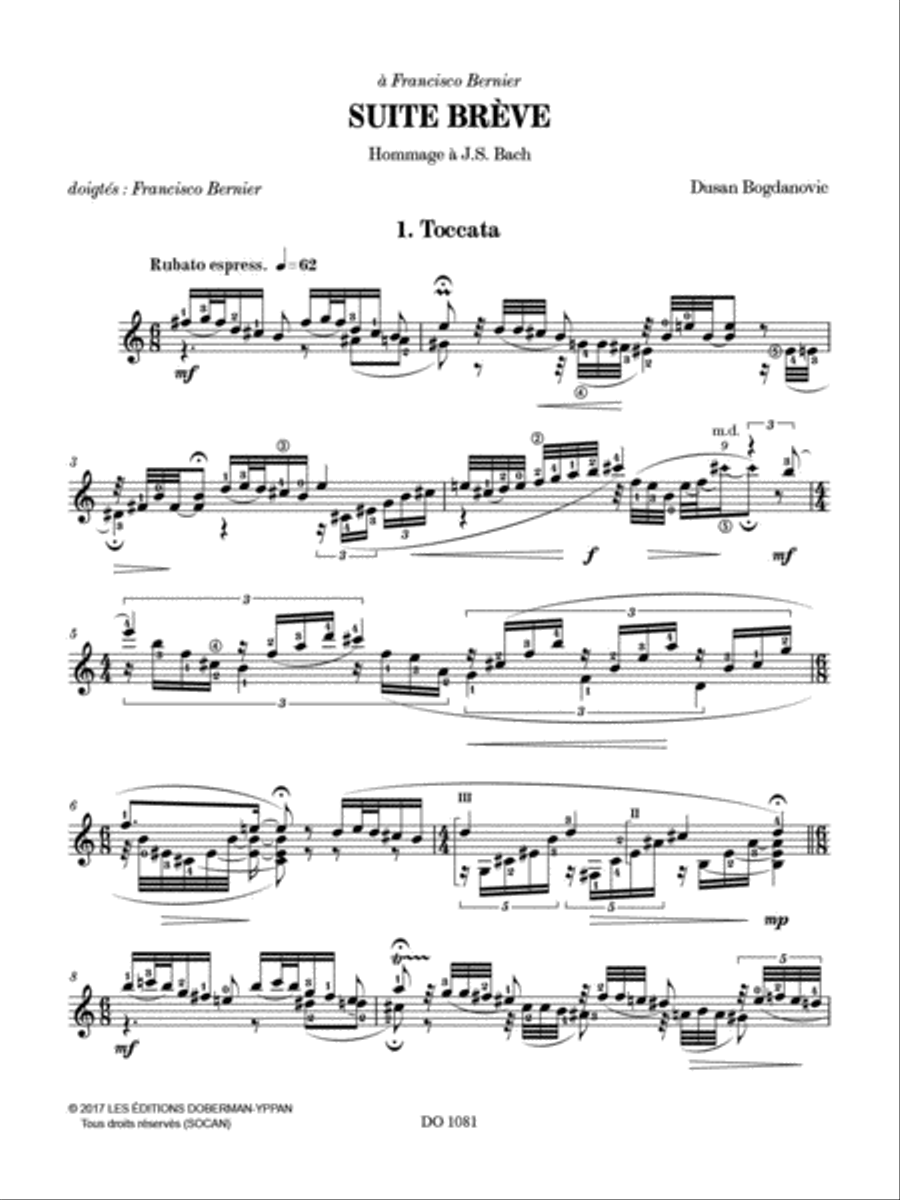 Suite brève Suite brève Classical Guitar scores gallery preview page 2