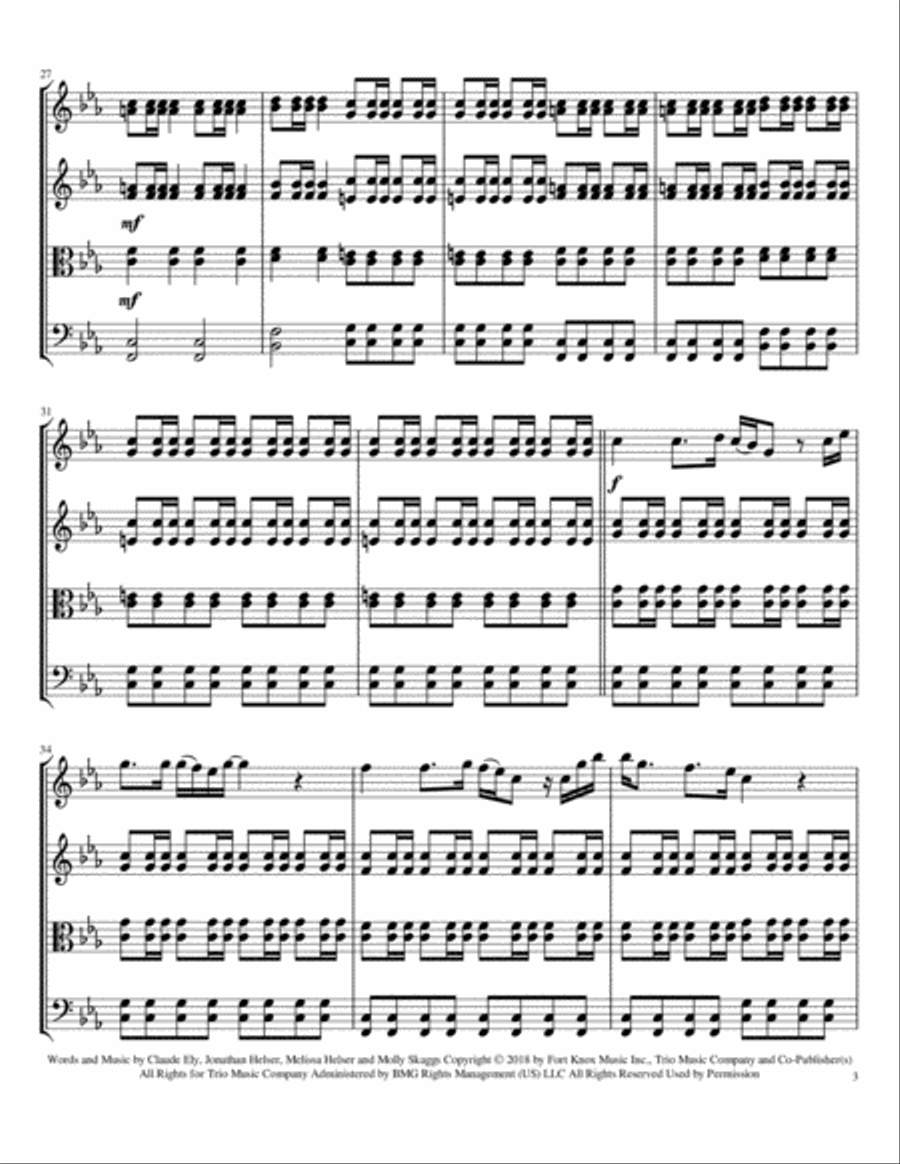 Ain't No Grave Ain't No Grave String Quartet scores gallery preview page 3